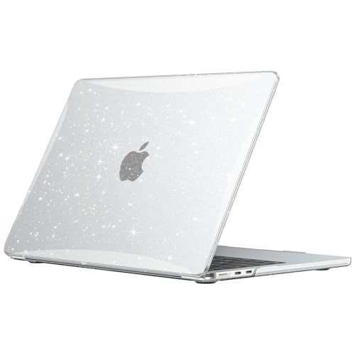 EooCoo Case Compatible with MacBook Air 13 inch M4 2026 2025-2022 M3 M2 A3240 A3113 A2681, Crystal Hard Shell Scratch Resistant Protective Cover Compatible for MacBook Air 13.6 inch Case, Sparkly