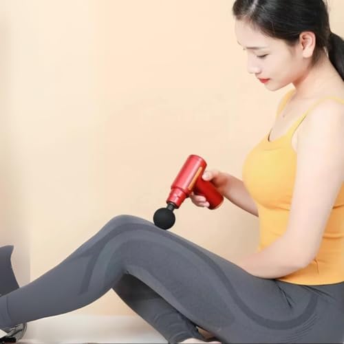 Image of HEEJ Powerful Handheld Deep Tissue Percussion Massage Gun with 4 Versatile Attachments Rechargeable Massager for Muscle Recovery, Pain Relief & Relaxation & Portable Design for Home & Gym Use
