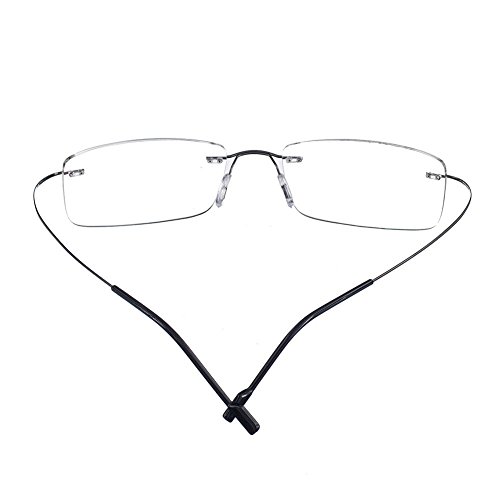 Rongchy Super Light 100% Titanium Working Rimless Reading Glasses +0.50 To +6.00
