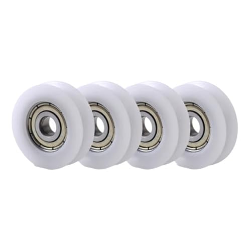 Lot de 10 roulettes à gorge en U 8x30x10 mm avec roulement 608zz pour guidage de porte coulissante