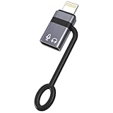 Type C to ライトニング 変換アダプタ OTG機能 タイプc イヤホン 変換 音量調節 36W PD急速充電・高速データ転送 放熱設計 アルミ合金 軽量小型 紛失防止ストラップ付 iPhone/iPadなどiOS機器対応 USB C から Lightning 変換コネクタ 型番OTG-LT（1*ダークグレー） image
