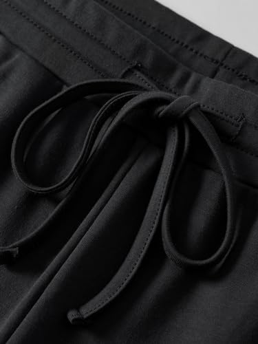 Weintee Women's Plus Size Petite Drawstring Knit Capri Pants with Pockets3