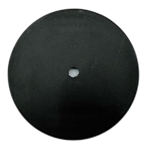 khtumeware 10-Pack Black Large Backplate of Kitchen Bifold Closet Cabinet Door Knob, 2-1/3 Inch Circle Escutcheon Back Plates for Bi-Fold Closet Doorknobs Barn Handles Pulls, Thick Round Wide Basee