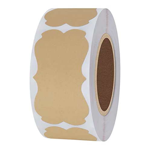 Hybsk 300Pcs Kraft Christmas Gift Stickers Natural Blank Jar Canning Labels 1.25 X 2.28 Inch Holiday Present Tags (Natural Kraft Paper) #TOP1