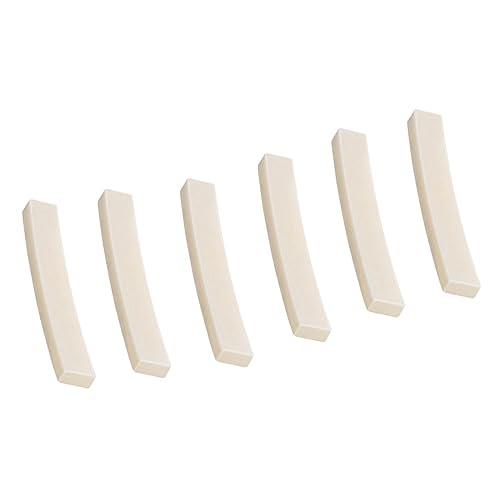 VICASKY Electric Guitar Nut 6 Pcs Genuine Cattle Bone String Nut for Guitar Neck Fit