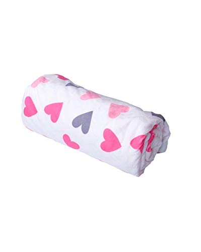 Image of Baby Double Layer Soft Plush Minky Blanket With Dotted Backing for Boys Girls - Toddler Newborn Shower Gift (Peach Hearts, 30 X 40 Inches)