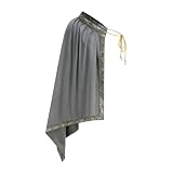 yolsun Medieval Half Shoulder Cape for Mens, Renaissance Shawl for Halloween Cosplay Medieval Tudor Cape (Grey, 130cm/51.1 inches)