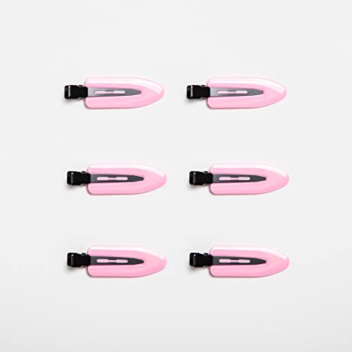 Creaseless No Bend Hair Clips (Pink/Black)
