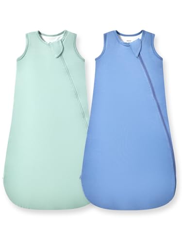 Image of HAPIU Unisex Rayon Made from Bamboo Baby Sleep Sack TOG 0.5, 2-Way Premium Zipper, Wearable Blanket