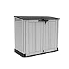 Keter store it out prime 43 x 37 ft outdoor resin storage shed with easy lift hinges perfect for yard tools pool toys and garden accessories grey  urban country home decor