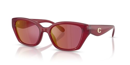 COACH HC8434U Universal Fit Sunglasses, Milky Cherry/Berry Mirrored, 53 mm - image 2