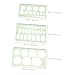 HAPINARY 3pcs Geometric Drawing Template Set Stencil Ruler for Students Accurate Measuring Tools for Design and Drafting Lightweight and Portable Drawing Supplies