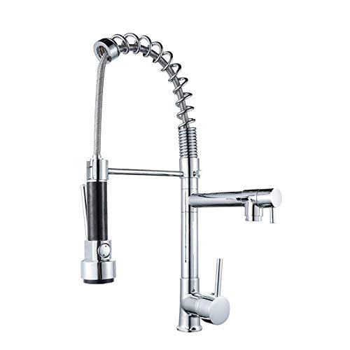 Robinet d'évier de salle de bain à ressort pour fuite et mélange eau chaude