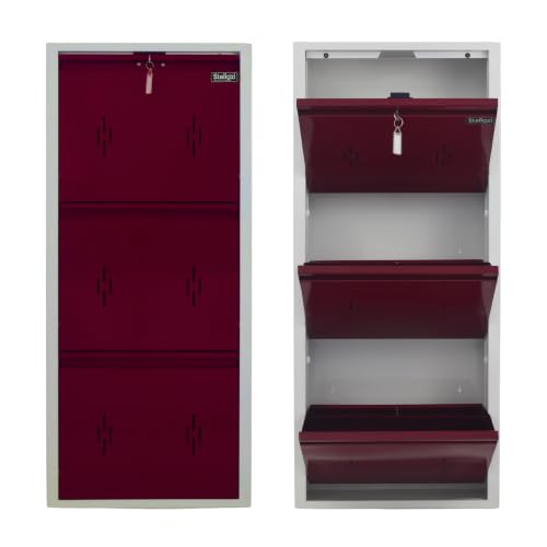 Image of Parent Listing 5 Door Pastel Blue and 4 Door Brown Shoe Rack (Cherry Red, 3)