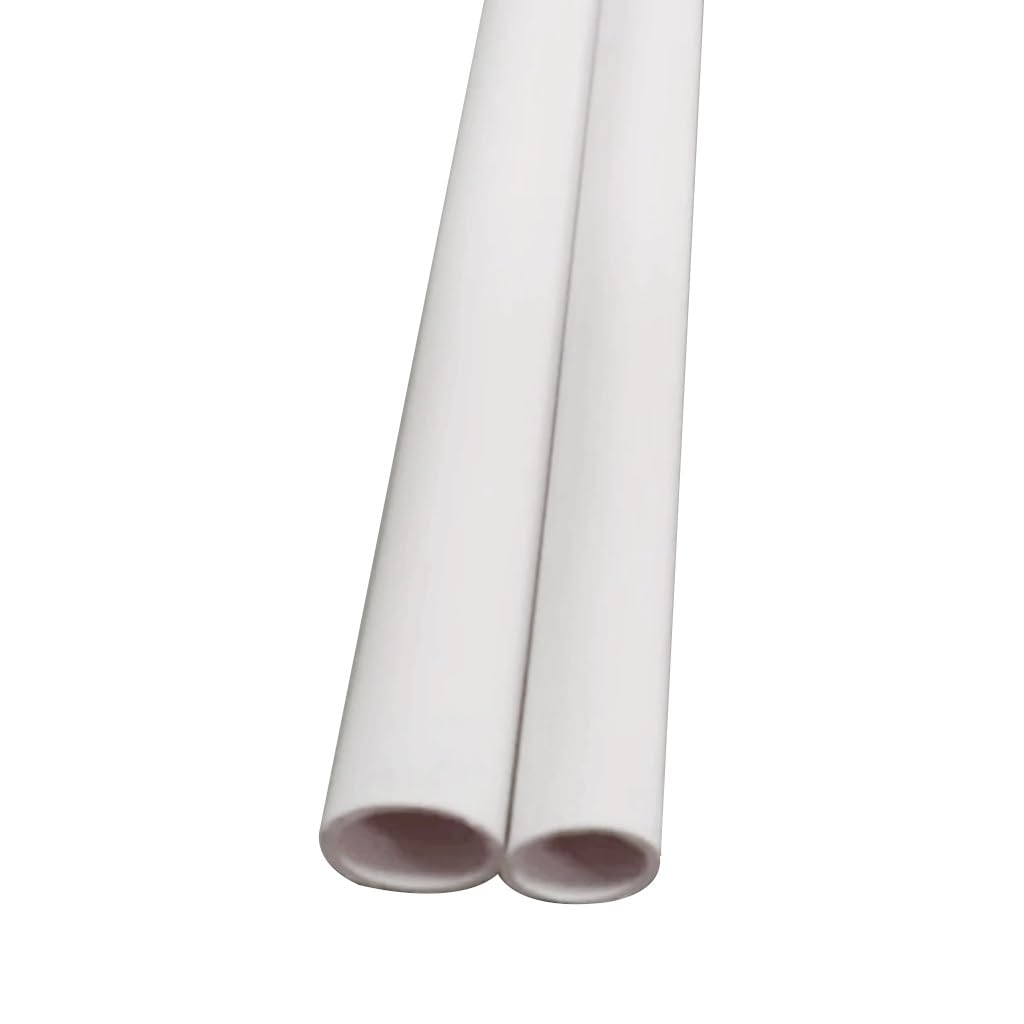 Tubo de PVC blanco 500 mm longitud, 2 unidades(5x7mm 2pcs)
