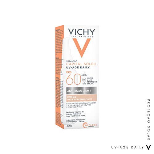 Protetor Solar Facial Vichy Capital Soleil UV-Age Daily Cor 2.0 FPS60 - 40g