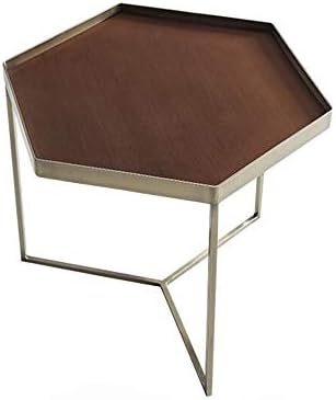 Telephone Table, Modern Industrial Style Side Table,Living Room Telephone Table,Sofa Side Table,Hexagon Design,2 Sizes(Color:Hexagonal,Size:15.7413.7714.17in)
