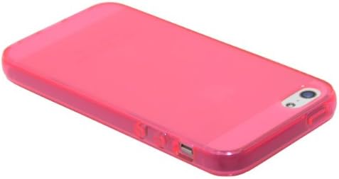 LUVVITT [Frost Soft Slim Clear TPU Rubber Case/Back Cover for iPhone 5 / 5S (Retail Packaging) - Transparent Hot Pink