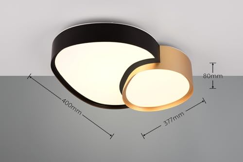 Plafoniera Led TRIO RISE, Nero / oro - 5