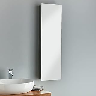 clickbasin Extra Tall Mirror Bathroom Wall Cabinet | 360mm x 1200mm | Super Storage for Narrow Spaces | LILLE