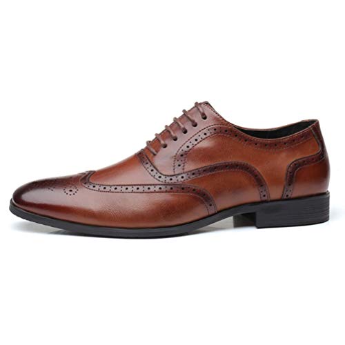 Scarpe Brogue Uomo Casual retrò con Punta a Punta