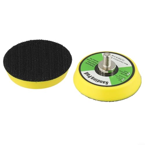 Almohadilla de respaldo de 2 pulgadas, rosca M6 para lijadora de aire, almohadilla de pulido de lijado de 50 mm con base de esponja, apto para pulido de madera, metal y piedra
