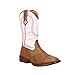 ROPER Kids Boys Baseball Square Toe Casual Boots Mid Calf - Brown, White - Size 1 M