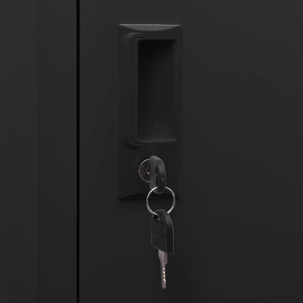 Sattelschrank aus Stahl 53x53x105 cm, abschließbarer Metallschrank für Reitausrüstung, Pferde Zubehör Schrank in Anthrazit