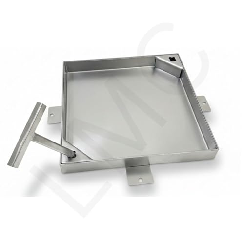 Image of LMC Stainless Steel Manhole Cover Stone Recessed (Heavy Duty) 12-Inches(300x300mm)