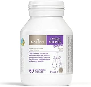 Bio Island Lysine Step Up for Youth 60 Chewable Tablets (Australia Import)