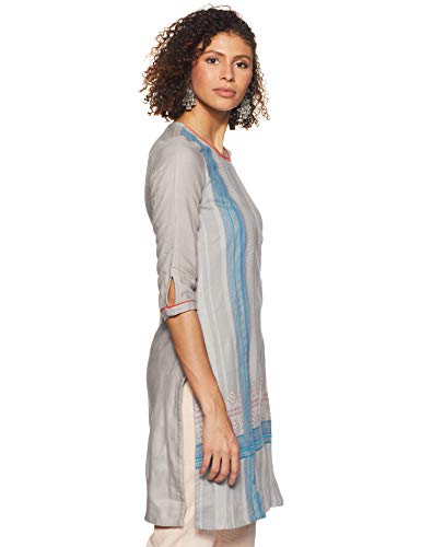 Image of Rangriti Coral Poly Cotton Straight Kurta for Women