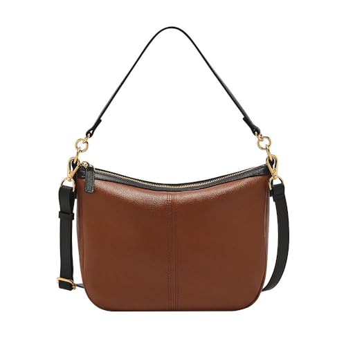 Fossil Jolie Brown Leder oder Wildleder Crossbody-Tasche für Frauen – Ansicht 1