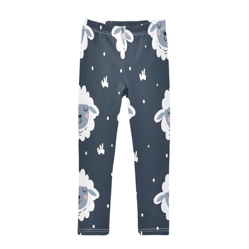 Bolaz Toddler Girls Leggings Printed Yoga Pants Leggings Grey Sheeps for Kids