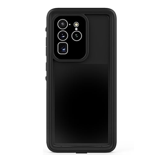 Waterproof Case for Samsung Galaxy S20 Ultra, IP68 Dustproof Shockproof Full-Body Protection with Built-in Screen Protector, Supports Wireless Charging – Compatible with Galaxy S20 Ultra Black