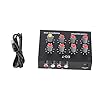 Irfora 7 Band Digital Equalizer, 12dB High Bass Adjustment Dual Channel Sound Aluminum Alloy Body DC5V-12V Power Supply, 5x Amplification, NE5532 Ear Amplifier, for Cell Phones, Group #5