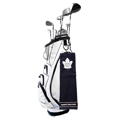 Team Golf NHL Toronto Maple Leafs Besticktes Golf-Handtuch, Besticktes Golf-Handtuch, Kariertes Scrubber-Design, gesticktes Logo