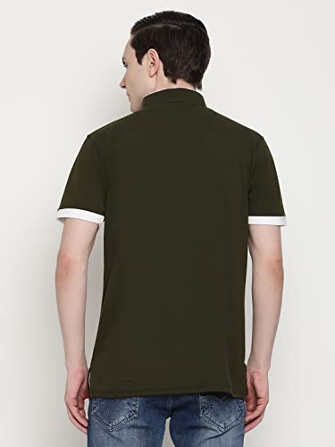 Image of UZARUS Men's Solid Cotton Regular Fit Polo T-Shirt