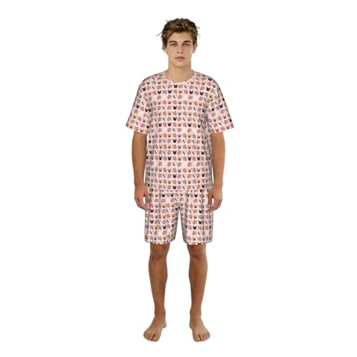 Pyjama bouledogue français homme : ensemble de détente léger 2 pièces
