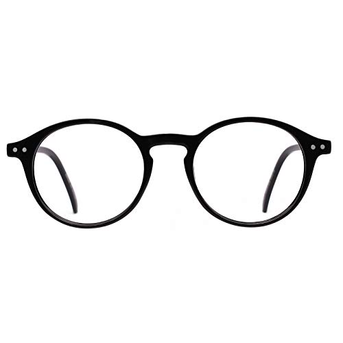 WEMOOTANTS Round Reading Glasses Women Retro Nerd Readers Lightweight Trendy 1.0 1.25 1.5 1.75 2.0 2.25 2.5 2.75 3.0 3.25 3.5 3.75 4.0 5.0 6.0 (Black, 250)