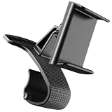 Supporto Cellulare Auto Nero ABS a Morsetto Telescopico per Cruscotto
