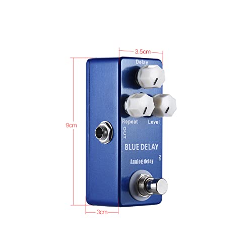 Mosky Delay Bleu mini pédale d'effet délai analogique