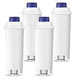 Molifal Filtro de Agua, Reemplazo para Filtro DLSC002, Compatible con Cafeteras De'Longhi Dinamica, Magnifica S, Eletta Explorer, ETAM Autentica EPAM y Serie ECAM (4)