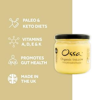 Ossa Organic Tallow | From British Grass Cows | 256g x1