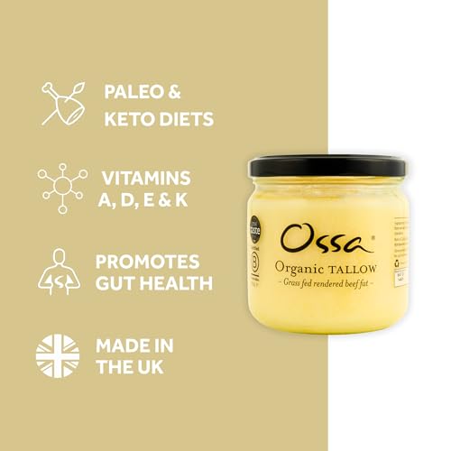 Ossa Organic Tallow | From British Grass Cows | 256g x1