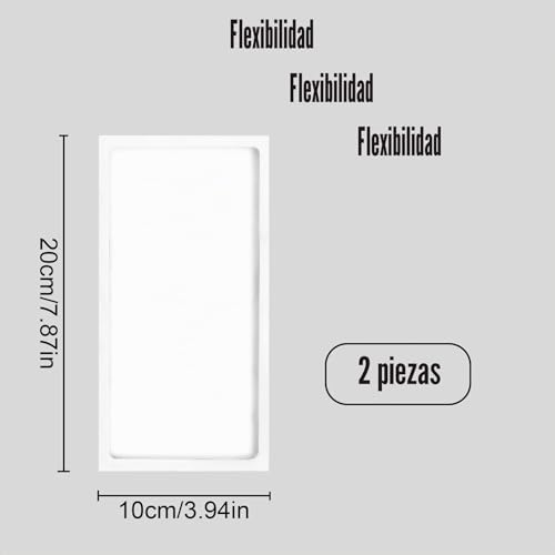 Miniatura 2 de 2 Piezas Bandeja De Baño De Silicona Blanco