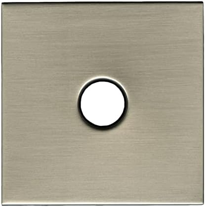Corla Modern 3.5” Square Shower Arm Flange | Universal Extra Large Replacement Escutcheon Cover Plate (Brushed Nickel)