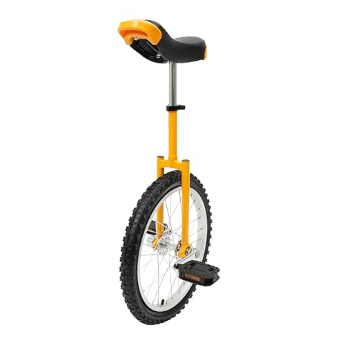Image of DYNAMI Unicycle with Excellent Steel Frame,Leakproof Tire,Adjustable Height,Curved PU Seat,Mute Bearing,Anti-Slip Designs,for Outdoor Sports Fitness Exercise