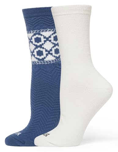 Image of HUE womens Crew Length Boot Socks, 2 Pair Pack