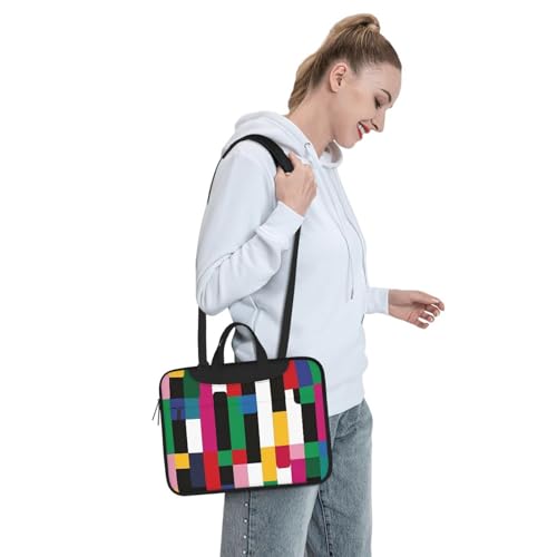 Bolso geométrico colorido para laptop de 14 pulgadas miniatura 3