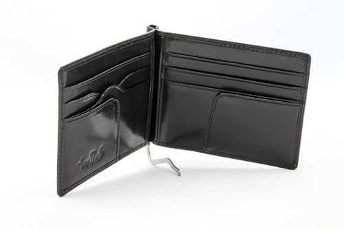 Tony Perotti Mens Italian Bull Leather Executive Spring Tension Credit Card Money Clip Wallet2